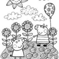 Peppa Pig’s Dream Garden Coloring Page