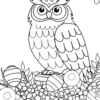 The Enchanted Easter Egg Forest Coloring Page