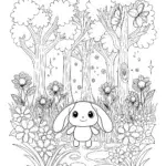 Cinnamoroll’s Dreamy Garden Adventure Coloring Page