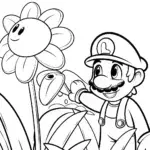 Bowser’s Garden of Mischief Coloring Page