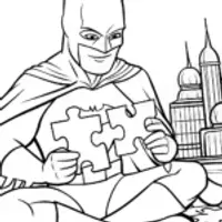 Batman and the Puzzle Prowlers Coloring Page
