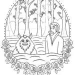 The Beast’s Transformation Reflection Coloring Page