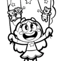 Gabby’s Magical Puppet Show Coloring Page