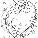 Rayquaza’s Celestial Dance Coloring Page