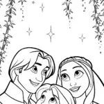 Madrigal Family Under the Stars Coloring Page