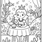 Gabby’s Underwater Tea Party Coloring Page