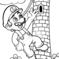 Luigi’s Towering Adventure Coloring Page