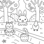 Easter Egg Hot Springs Retreat Coloring Page