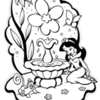 Jasmine’s Whimsical Wish Garden Coloring Page
