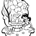 Jasmine’s Whimsical Wish Garden Coloring Page