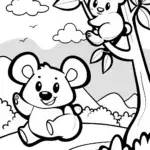 Bouncing in Joy Coloring Page