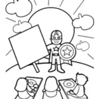 Captain America’s Shield Workshop Coloring Page