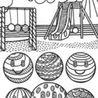Bouncy Ball Parade Coloring Page