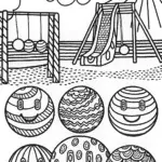 Bouncy Ball Parade Coloring Page