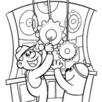 Luigi’s Wacky Invention Workshop Coloring Page