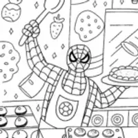 Miles Morales: Superhero Chef Coloring Page