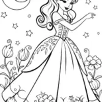 Celestial princess in a magical garden