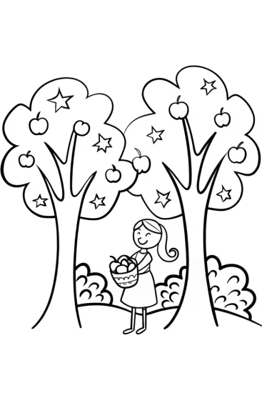 A coloring page of Mirabel’s Magical Fruit Fiesta Coloring Page