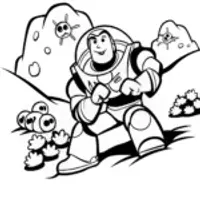 Buzz Lightyear’s Galactic Snowball Fight Coloring Page