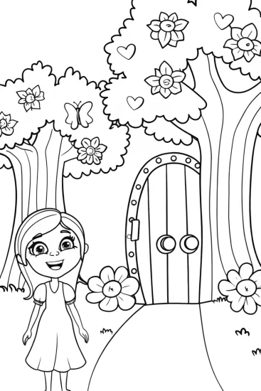A coloring page of Mirabel’s Garden of Dreams Coloring Page