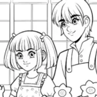 The Enchanted Anime Botanists Coloring Page