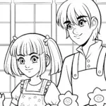 The Enchanted Anime Botanists Coloring Page