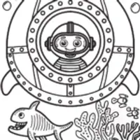 Luigi’s Underwater Adventure Coloring Page
