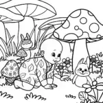 Baby’s Nature Adventure Coloring Page