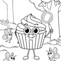Cupcake Chic’s Enchanted Forest Coloring Page