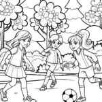 Rainbow High Soccer Coloring Page