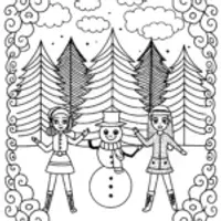 Bratz Dolls Winter Wonderland Coloring Page