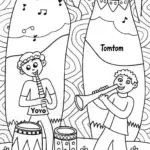 JJ’s whimsical music celebration coloring page