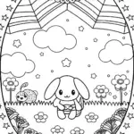 Cinnamoroll’s Dreamy Star Garden Coloring Page