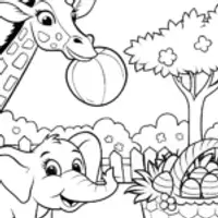 Easter Egg Safari Adventure Coloring Page