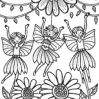 Flower Fairy Festival Coloring Page
