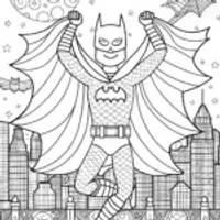 Batman and the Magical Dance of Shadows Coloring Page