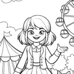 Gabby’s Whimsical Cat Carnival Coloring Page