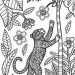 Black Panther’s Jungle Guardian Dance Coloring Page