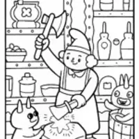 The Enchanted Forge Coloring Page