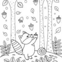Autumn Adventure of the Mischievous Raccoon