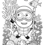 Minion’s Undersea Adventure Coloring Page