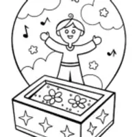 JJ’s Whimsical Music Box Adventure Coloring Page