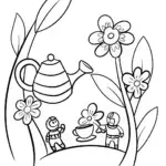 Avengers Assemble for Tea Time Coloring Page