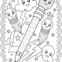 Lightning Bolt Doodle Dream Coloring Page