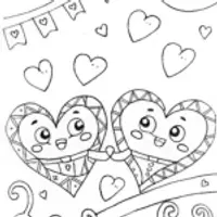 Heartfelt Embrace Coloring Page