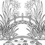 The Enchanted Flower Bridge Coloring Page