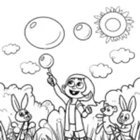 JJ’s Amazing Bubble Adventure Coloring Page