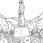 Ninja Garden Guardian Coloring Page