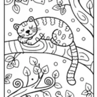 Black Panther and Mystical Tree of Life Coloring Page