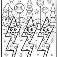 The Lightning Bolt Parade Coloring Page